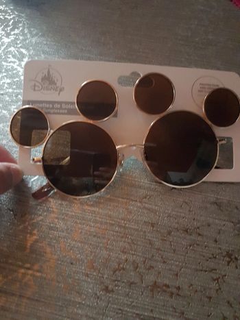 Lunette de soleil Mickey dorée et marron