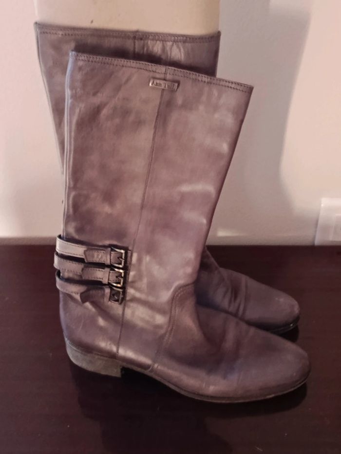 Bottes en cuir Ann Tuil Taille 38 - photo numéro 2
