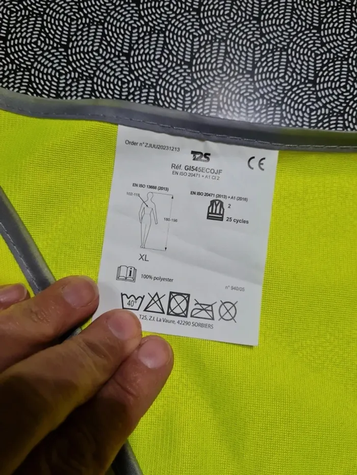 Gilet de sécurité fluorescent - photo numéro 3