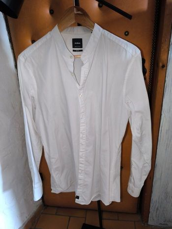 Chemise blanche col mao
