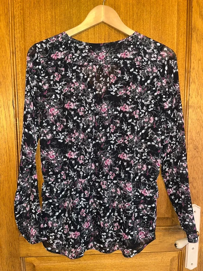 Blouse à fleurs temps des cerises - photo numéro 4