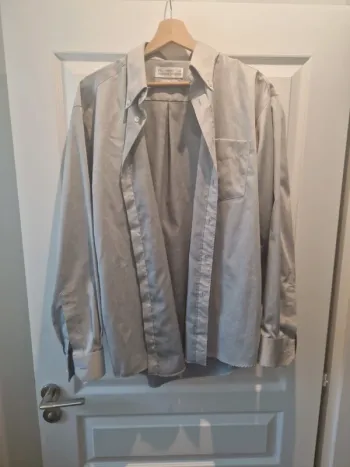 Chemise grise marks and spencer taille l tres bon etat coton