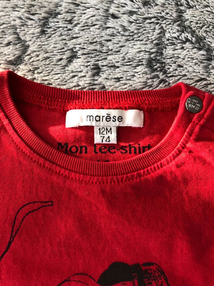Tee shirt rouge basket Marèse G12m - photo numéro 4