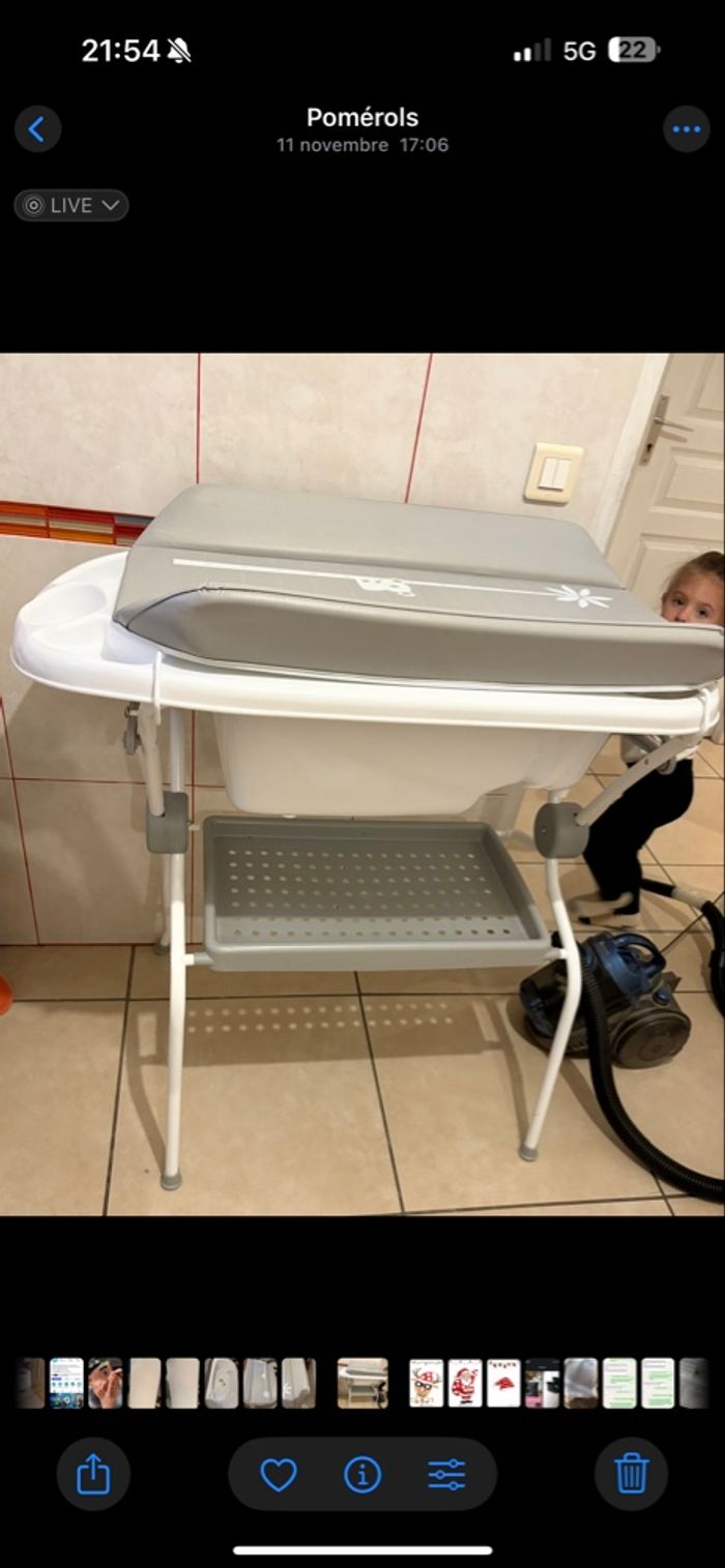 Table à langer avec baignoire - photo numéro 3