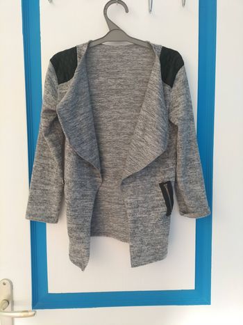 Gilet mi-long gris