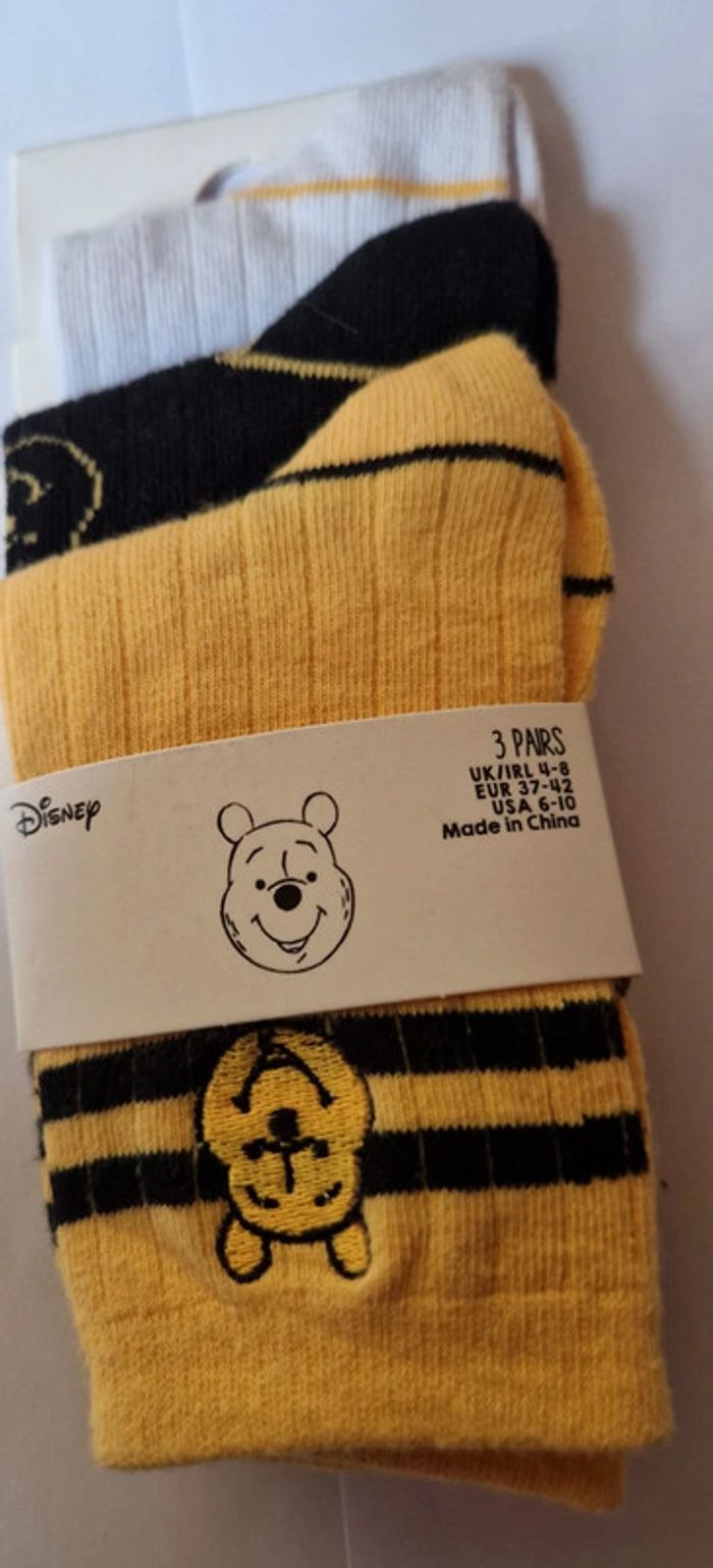 Lot de 3 paires de chaussettes winnie l'ourson 37-42