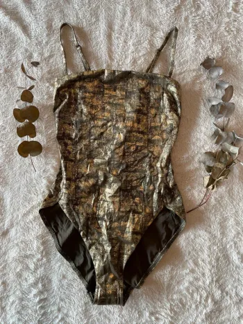 Maillot de bain une pièce glamour doré 38 Iodus