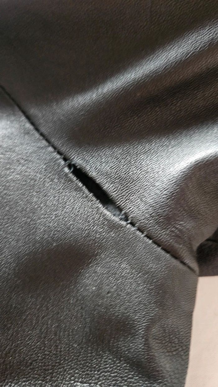 Blouson cuir agneau véritable- Homme T58- nombreuses poches - photo numéro 8
