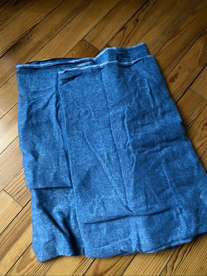 Drap plat bleu vintage - photo numéro 2