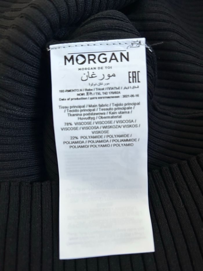 Robe pull noire neuve à manches longues Morgan taille XL (taille petit) - photo numéro 10