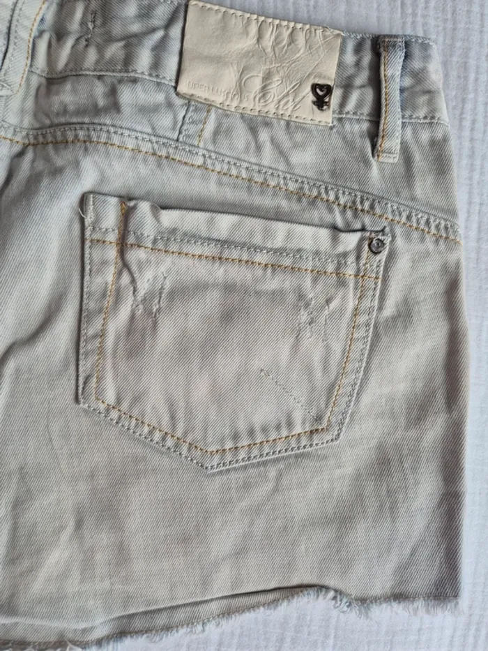 Short en jean avec empiècement tissu Coolcat taille L - photo numéro 7