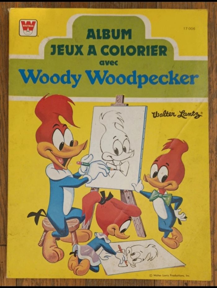 Ancien livre Woody Woodpecker 1981 pour apprendre à dessiner vintage