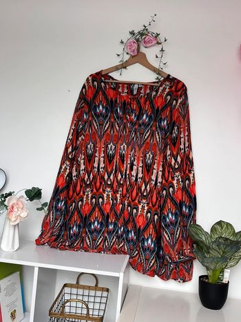 Blouse manches longues popeline imprimée