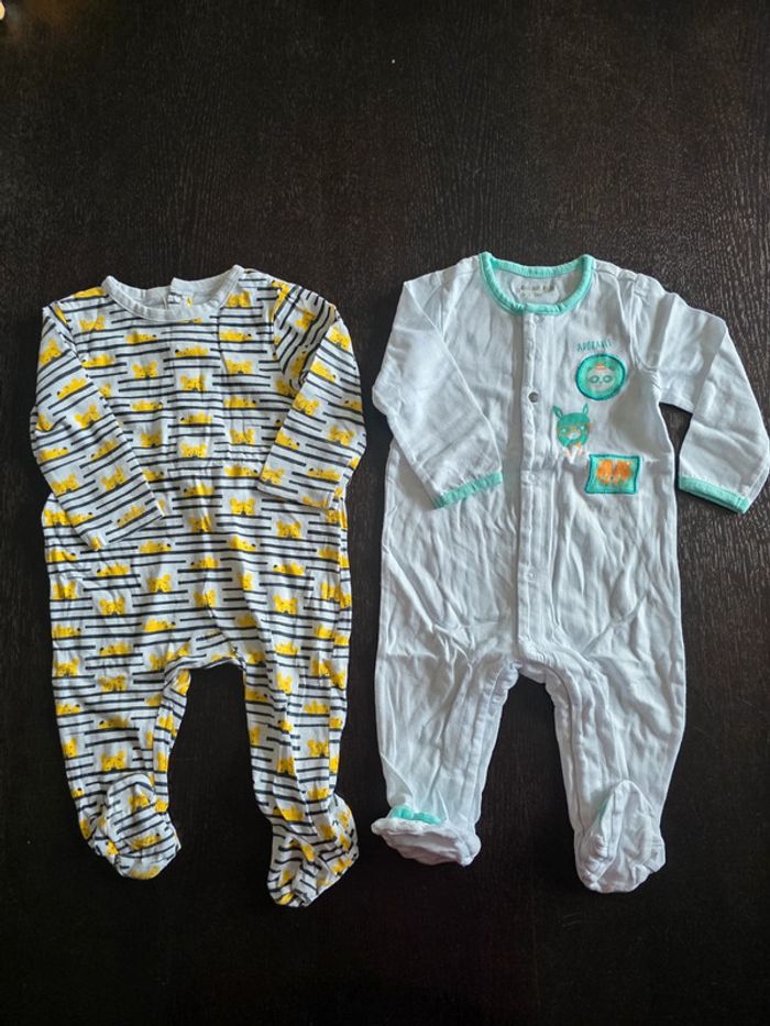 Lot de 4 pyjamas en coton en 6 mois - photo numéro 2