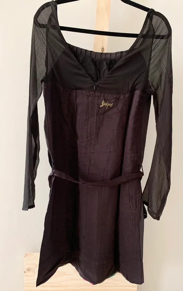 👗 Robe Desigual noire à motifs colorés – Taille 38 – Originale & stylée - photo numéro 3
