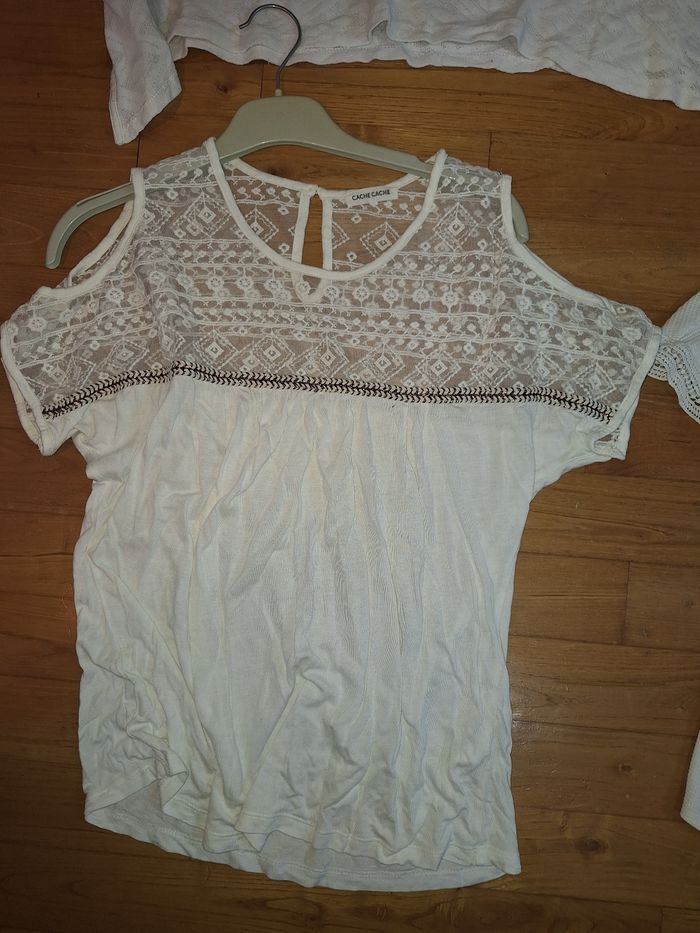 Lot 4 hauts femme dentelle et autres taille S - photo numéro 3