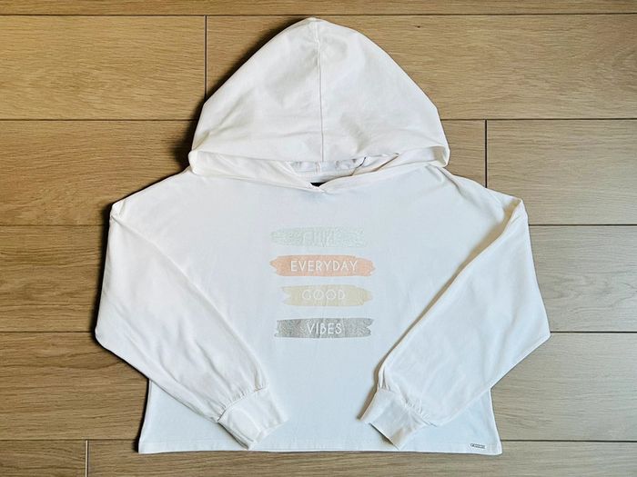 T-shirt crop tops bio à capuche IKKS T-12 ans/ XS - photo numéro 2