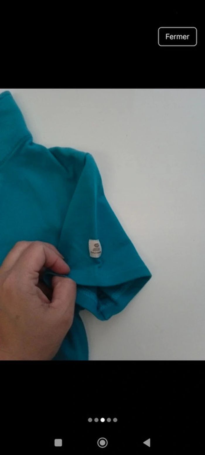 Tee shirt Polo manches courtes femme Mousqueton taille 38 col en V - photo numéro 3