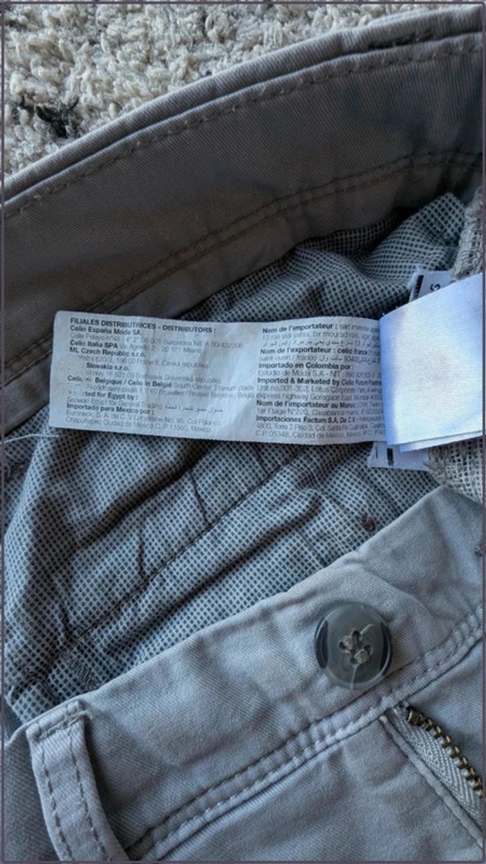 Pantalon Celio taille 38 homme gris clair - photo numéro 4