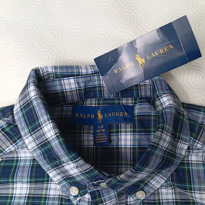 Chemise a Carreaux Ralph Lauren Pour Enfant Taille L 14-16 ans Avec Étiquette - photo numéro 4