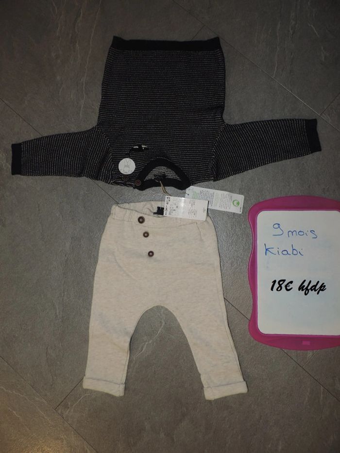 ensemble kiabi taille 9 mois neuf