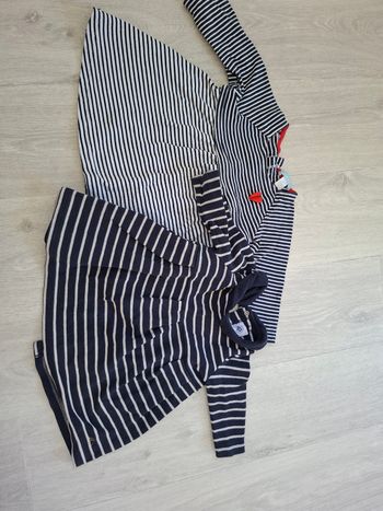 Lot 2 robes marinières 6_9 moid Petit Bateau et Obaibi