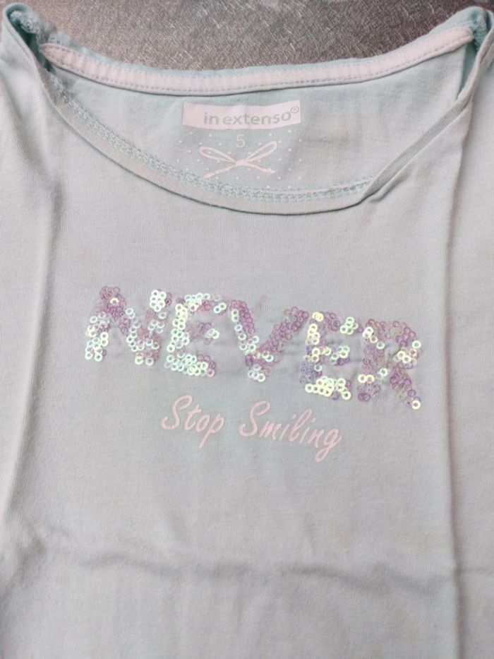 Lot de 2 Tee-shirt manches courtes 5 ans fille - photo numéro 8