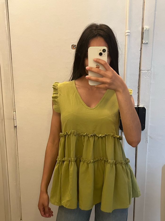 Blouse vert pomme TU