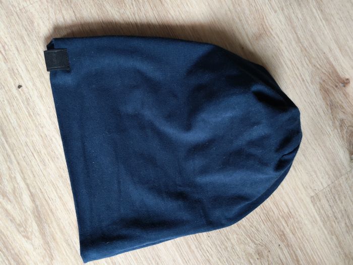 Bonnet neuf bleu marine en coton - photo numéro 4