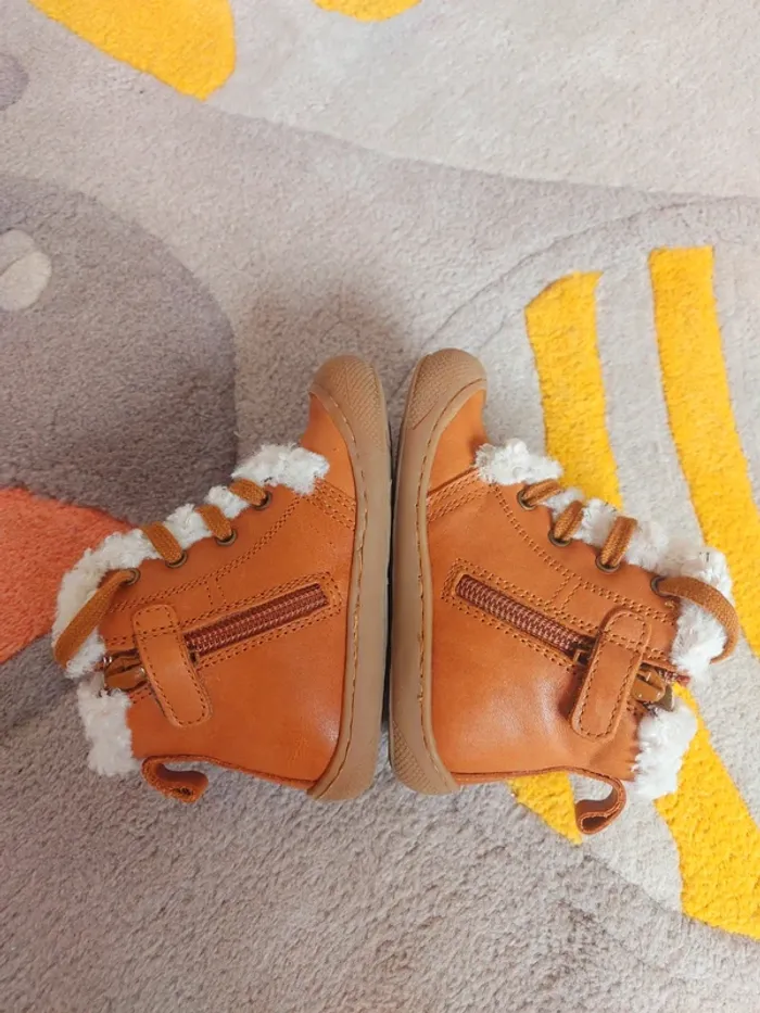 Bottines Naturino Bebay ZIP fourrées cognac 22 - photo numéro 6