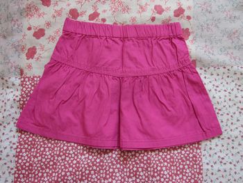 Jupe en toile rose 12 mois