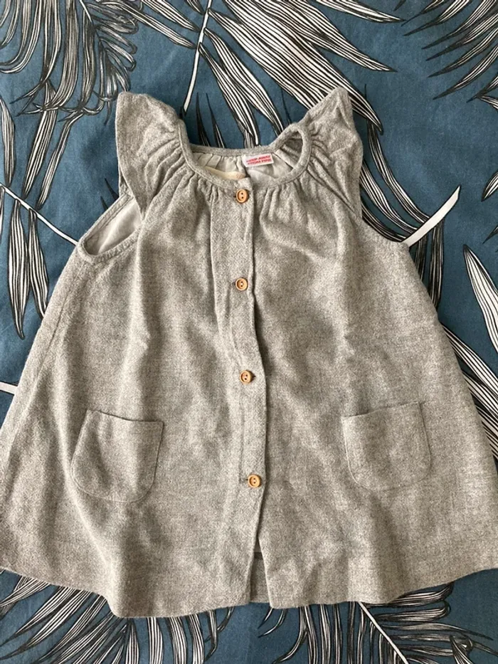 Robe grise 9/12 mois