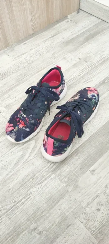 🌺Basket Fila bleues et roses, floral🌸