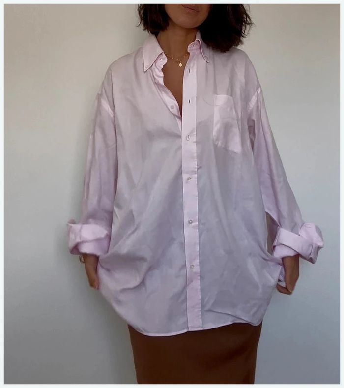 Chemise Rose pale - fil à fil - taille 41 - photo numéro 3
