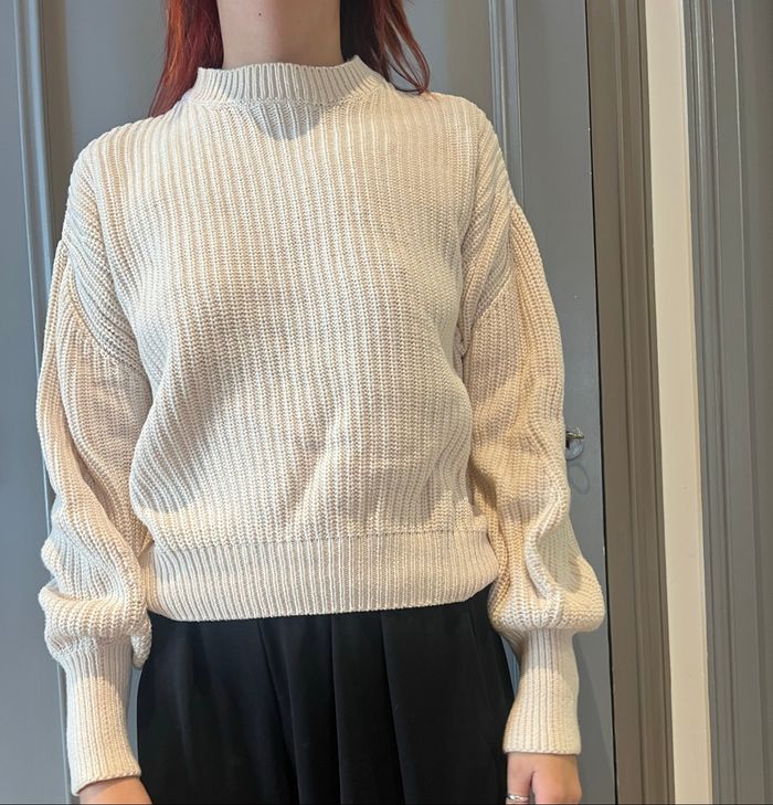 Pull blanc cassé