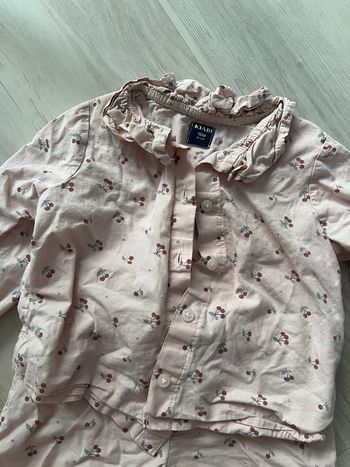 Pyjama coton imprimé cerise