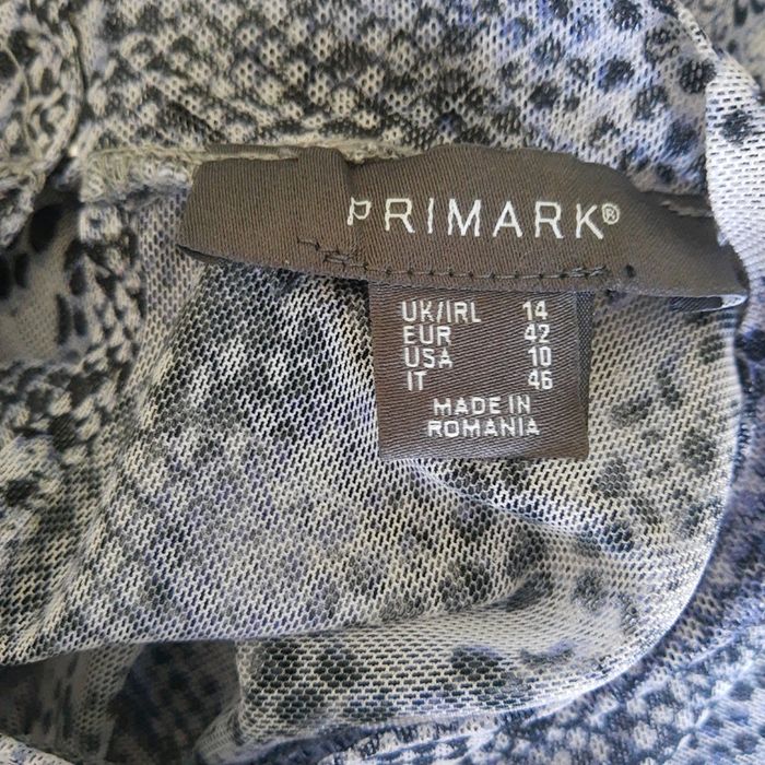 Robe en voile imprimée chic bleu taille XL comme neuve - photo numéro 11