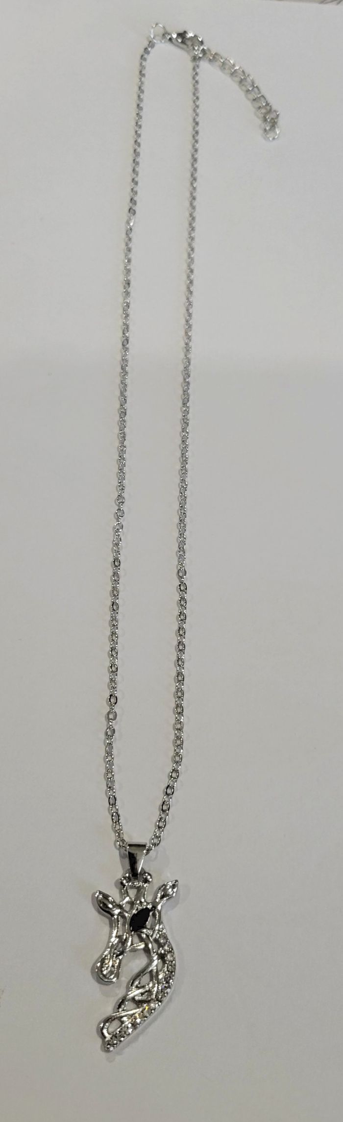 COLLIER GIRAFE ARGENTEE ! NEUF ! - photo numéro 4