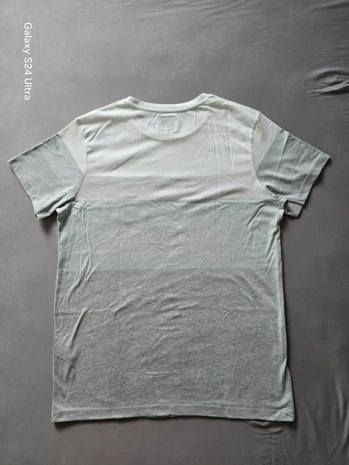 T-shirt Rebel à poche – dégradé gris/blanc – style casual - photo numéro 5