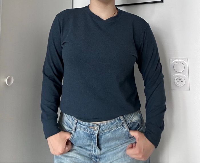 Pull fin bleu marine – Uniqlo – Taille XS Minimaliste | Intemporel | Très bon état