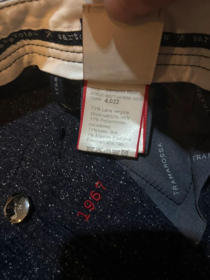 Tramarossa - Jean en laine, coupe droite, Bleu marine, taille 31 - photo numéro 7