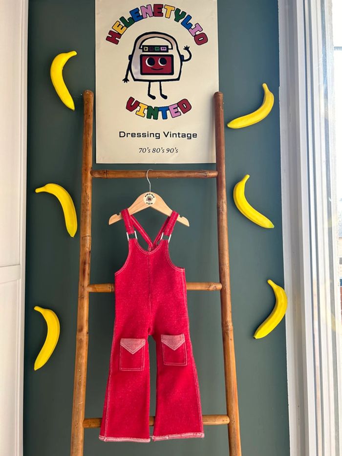 Salopette vintage 80s évasé 18M mixte