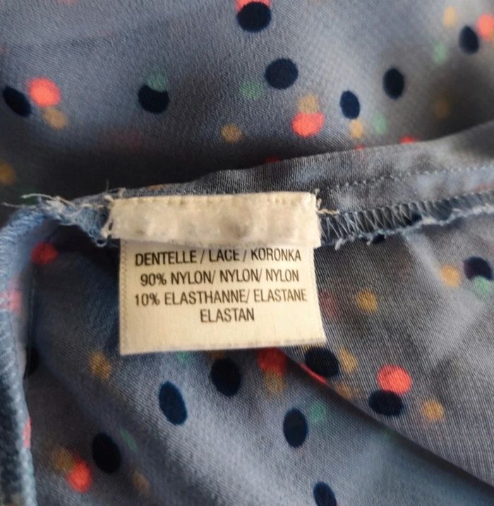 Chemise sans manche imprimé pois, dentelle T 46 - photo numéro 10