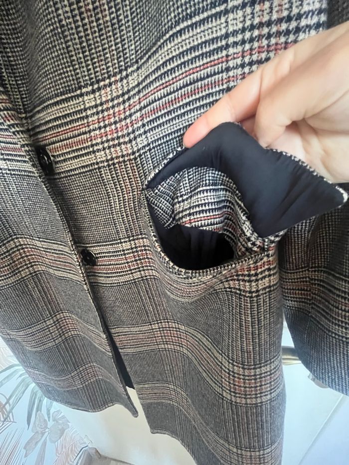Manteau à carreaux Bershka - photo numéro 5