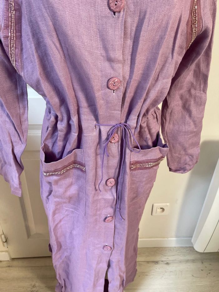 Robe brodée lilas - photo numéro 5