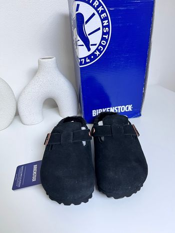 👞 Birkenstock Boston fourrées – Suédine noire– Neuves avec étiquette