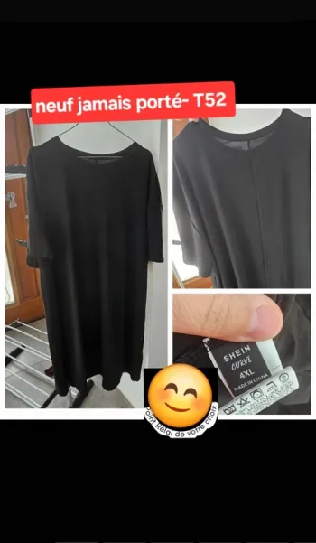 Tee-shirt long/ robe shein 4xl grande taille femme T52
