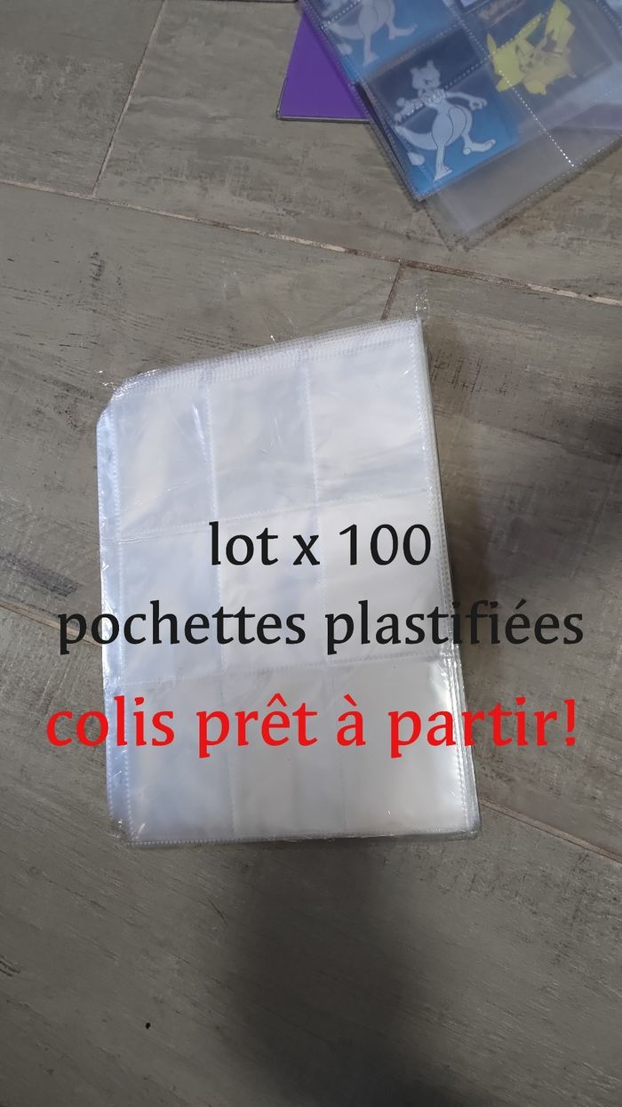 lot de 100 pochettes plastifiées