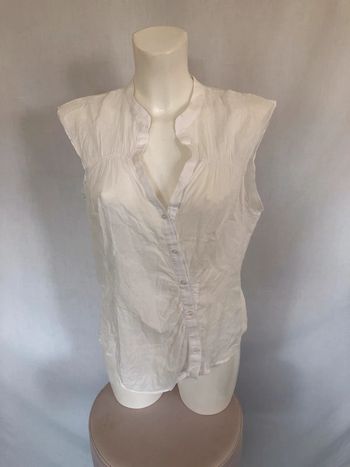 Blouse blanche boutonnage diagonal Kookai taille 40 très bon état