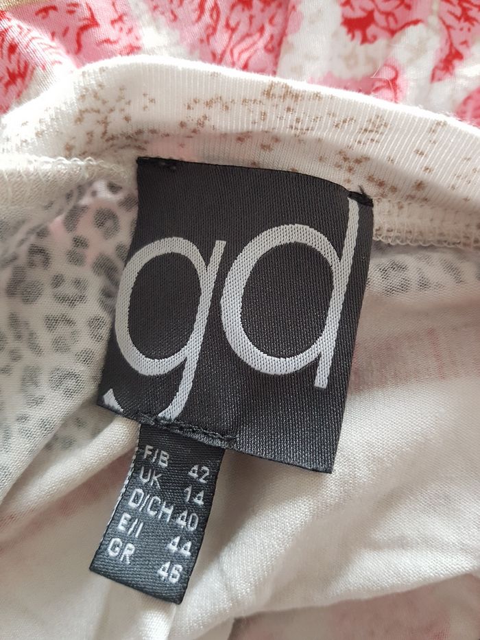 Haut multicolore GD, Modèle Téline. Taille 42, 53cm aux aisselles. - photo numéro 4